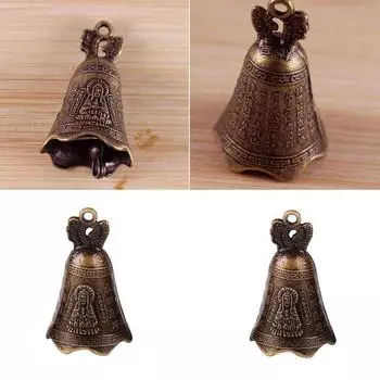 Разновидности Китайская мини-латунная скульптура Молитвенный Будда Фэн-Шуй Колокольчик