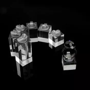 Разные магазины хранения нижнего органайзера прозрачный палец ювелирные изделия дисплей стенд держатель кольцо прозрачный