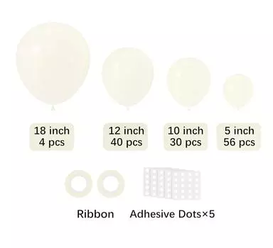 Разные размеры латексных шаров цвета слоновой кости для вечеринок на дни рождения, вечеринки по случаю рождения ребенка, выпускные, свадьбы, празднование определения пола ребенка, украшения на годовщину One Size