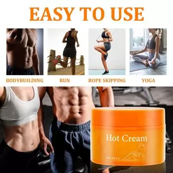 Разогревающий массажный крем Укрепляющий массажный крем для коррекции фигуры Похудение Разогревающий крем 250 мл оранжевый