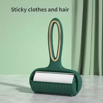 Разрываемая палочка для волос, роликовый тип, войлок для чистки одежды и шерсти домашних животных с пятнами от шерсти зелёный
