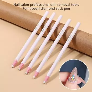 Разрывающаяся самоклеящаяся ручка для дизайна ногтей Драгоценные камни Сверление Пикер Советы Инструменты Домашний Салон DIY Маникюр Аксессуары
