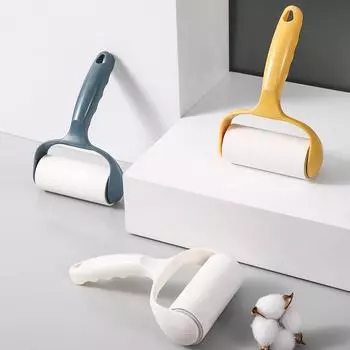 Разрывной ролик: Средство для удаления шерсти домашних животных, пыли и статического электричества с одежды 1 handle + 1 roll розовый