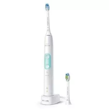 Разумная электрическая зубная щетка Protect Clean HX6467/68 (Белая мята) белый