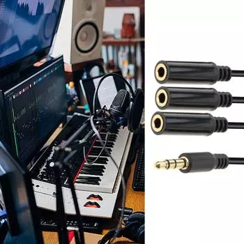 Разветвитель для наушников 3,5 мм, разветвитель, разветвитель для гарнитур, кабель для игровых гарнитур, разветвитель 1 штекер на 3/6 гнездо 4NB107803