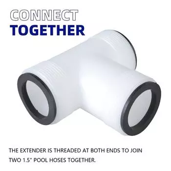 Разветвитель для шланга бассейна T для плавательного насоса 1,5-дюймовые удлинители для шланга бассейна с 3 кольцами для наземного соединения шланга бассейна детали для сада