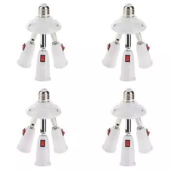Разветвитель E27 3 Kpfe Lampensockel Einstellbare LED-Lichthalter-Adapterbuchse