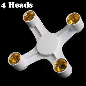 Разветвитель E27, адаптер для лампочки, адаптер, адаптер для цоколя лампы на 3/4/5 головок 5 Heads белый