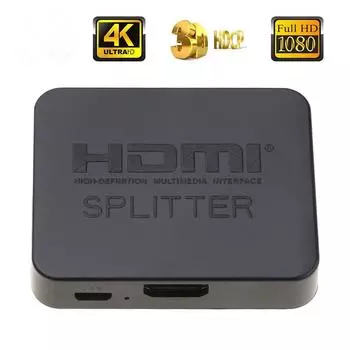 Разветвитель HDMI 4K, переключатель HDMI 1 в 2, HDMI-совместимый адаптер HD 1080P, видеокоммутатор