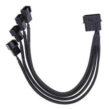 Разветвитель IDE от 1 до 4, 4-контактный компьютерный процессор, вентилятор охлаждения, адаптер, кабель-переходник, шнур