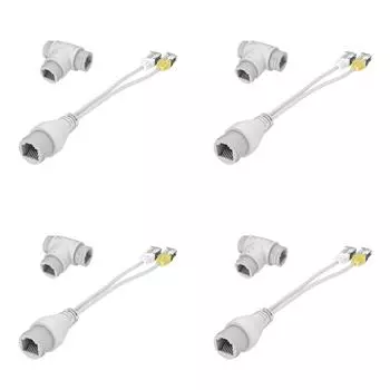 Разветвитель кабеля камеры POE 2-в-1, разъем RJ45 для установки IP-камеры