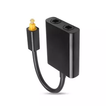 Разветвитель оптического волокна 2 входа в 1 выход Оптический аудиокабель Адаптер оптического разветвителя Оптический адаптер 2-полосный разветвитель Toslink SPDIF для мультимедиа 0.15m