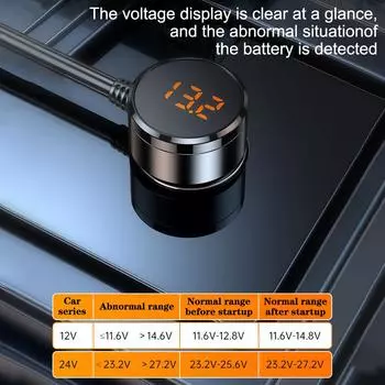 Разветвитель прикуривателя 127 Вт 7-в-1 USB+PD+QC3.0 автомобильный зарядный адаптер Разветвитель прикуривателя чёрный