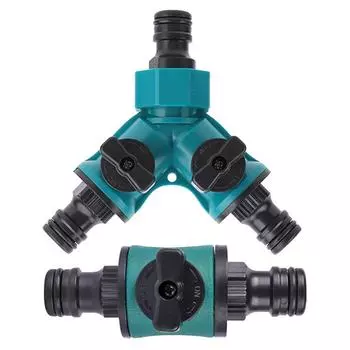 Разветвитель шланга для сада, двухходовой соединитель для садовой водопроводной трубы, адаптер для трубы, разветвитель крана для сельскохозяйственного Y-образного разветвителя шланга