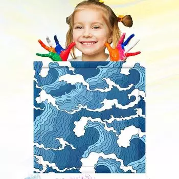 Развитие хобби 20x20 см Детский рисунок Дети Обучение рисованию Картина маслом по номерам для детей Ручная роспись 20x20cm no Frame