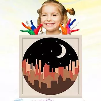 Развитие хобби 20x20 см, обучение рисованию детей, ручная роспись, картина маслом по номерам для детей, детский рисунок 20x20cm no Frame
