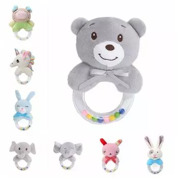 Развитие Мультфильм Животное Колокольчик Раннее Образование Мультфильм Плюшевый Погремушка Колокольчик Малыш Девочка Мальчик style L