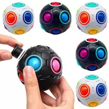 Развивающая футбольная игрушка с 12 лунками для декомпрессии: Волшебный радужный куб