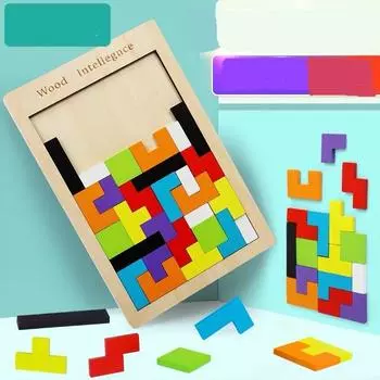 Развивающая игра-головоломка Танграм Тетрис, развивающая детская игрушка, красочные детские подарки, детские игрушки, необычная игрушка