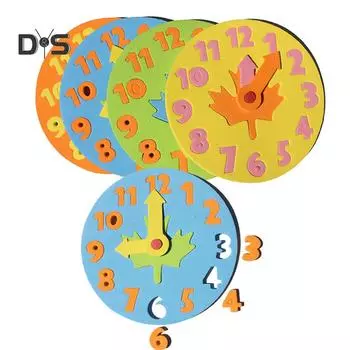 Развивающая игрушка для раннего обучения, пенопластовые часы, головоломка, детский подарок-головоломка