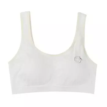 Развивающее белье для девочек, топ на бретелях для студентов, дышащий спортивный бюстгальтер из тонкого хлопка для девочек M розовый