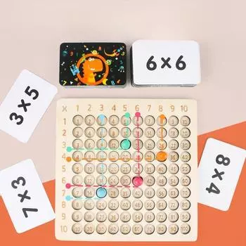 Развивающие деревянные игрушки Монтессори, детские математические игрушки, 99, таблица умножения, обучающие пособия по математике и арифметике для детей, подарки