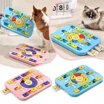 Развивающие игрушки для домашних животных, Игрушки для собак, Игрушки для кошек и собак, Миска для медленной подачи, Игрушки для домашних животных One Size синий