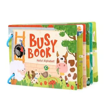 Развивающие игрушки, иллюстрированная книга для малышей, интерактивная липкая книга, тема фермы и письма, волшебная книга с наклейками, раннее образование, ручная работа, ловкость, сенсорика