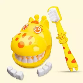 Развивающие игрушки Монтессори, милый жираф, стоматологический доктор, ролевые игры, зубная щетка, ролевые игры, детские игрушки для детей, подарки