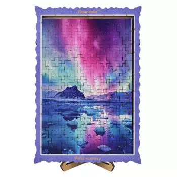 Развивающие игрушки «Полярный пейзаж», деревянные пазлы, подходят для семейных встреч, повседневные развивающие игрушки