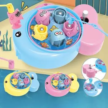 Развлечения Легкие Забавные Богатые Аксессуары Мальчики Девочки Открытый В помещении Мини Рыбалка Игровая Консоль Заводной жёлтый