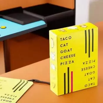 Развлечения Taco Карточная игра с выпивкой Веселая карточная игра для взрослых на вечеринках Семейные вечеринки Карточная игра, в которую играют пары 9X7X3CM жёлтый