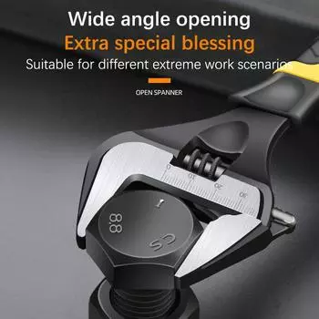 Разводной гаечный ключ из легированной стали, универсальный гаечный ключ для ванной комнаты, большой открытый высококачественный инструмент для ремонта сантехники, бытовой 6 inch