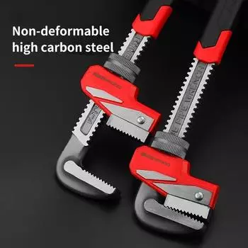 Разводной ключ повышенной прочности - 3,15 дюйма, высокоуглеродистая сталь, устойчив к ржавчине, 24 зуба, подходит для ремонта трубопроводов и автомобилей F-pipe wrench