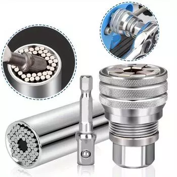 Разводной шестигранный ключ ручная дрель-трещотка с волшебной головкой-шестигранником - многофункциональная головка 3/8 50mm connecting rod