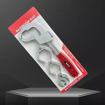 Разводной трубный ключ, многофункциональный трубный инструмент, шестиступенчатая регулировка, механическое управление, металл, не требует электропитания. wrench