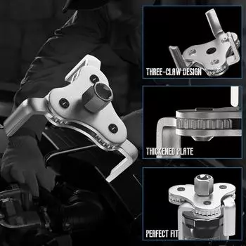 Разводной универсальный ключ для масляного фильтра на 2-1/2 - 4,5 , набор инструментов для снятия масляного фильтра с 3 лапами для автомобилей, грузовиков, мотоциклов 1