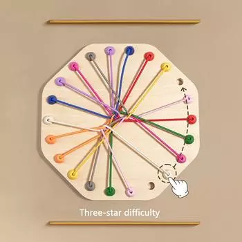 Развяжи веревку. Детская настольная игра для тренировки логического мышления и концентрации. Деревянные игрушки.