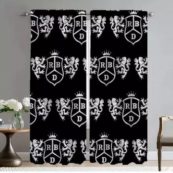 RBD затемняющие шторы для камеры современные шторы для гостиной 2 шт. разделительные шторы украшение на Хэллоуин оконные шторы для детей W50xH70cmx2pcs-CL