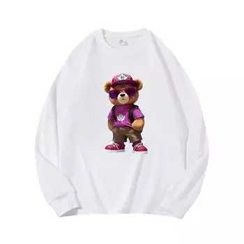 Rbear Осенняя одежда Длинные рукава Чистый хлопок Новый мужской и женский топ, Весенний внутренний слой, Базовая рубашка, Круглая горловина Длинные рукава Футболка M коричневый