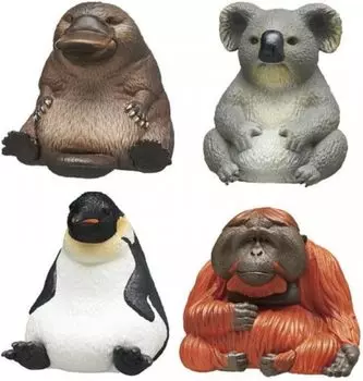 RBEN STUDIO Animal Figure Mascot 4 x All 4 Types Set Full Comp Gacha Gacha Capsule Toy