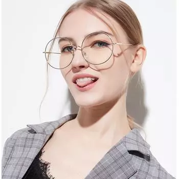 RBRARE Большие круглые очки в серебряной металлической оправе, винтажные сексуальные круглые очки, брендовые дизайнерские огромные очки для ботаников, женские