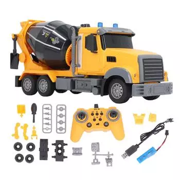 RC Бетономешалка 11 каналов 2.4Ghz радио строительные игрушки машина со светом и звуком для