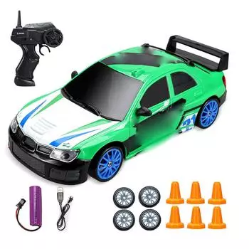 RC Drift Car 2.4G высокоскоростной модный граффити перезаряжаемый 4WD радиоуправляемый автомобиль зеленый