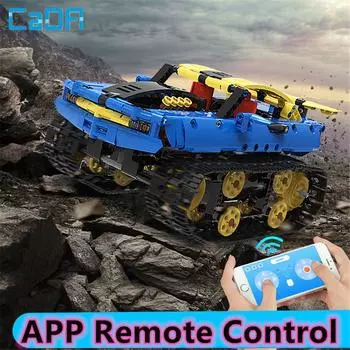 Rc Racing Auto Bakstenen Off-Road Voertuig Tank Elektrische Bouwstenen Technische App Programma Controle Rijden Speelgoed Jongen Geschenken 572 шт. without box