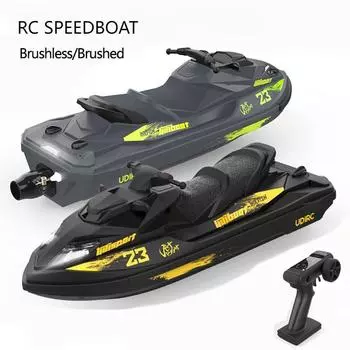 RC Speedboat 2,4G Jet Spray RC Лодка с дистанционным управлением Корабль Водонепроницаемые самовыравнивающиеся светодиодные фонари RTR Высокоскоростные модели игрушек
