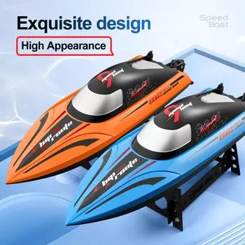 RC Speedboat High-speed 2.4G Radio Controlled Boat Long Endurance Remote Control Toys for Boys Kids Outdoor Toy Children Gifts