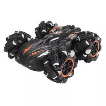 RC Stunt Car 2.4GHz 4WD с дистанционным управлением, датчиком жестов, крутым светом и музыкой, двухсторонними поворотами на 360°, игрушечными машинками на день рождения и Рождество Single remote control красный
