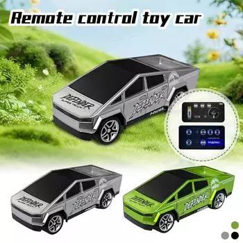 RC Truck USB-C перезаряжаемый нижний уровень с прицепом, 1:64 масштаба грузовик с дистанционным управлением автомобиль с фарами, 2.4Ghz пульт дистанционного управления One Size зелёный