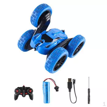 RC трюковая машинка игрушка перезаряжаемая 4 колеса привод транспортное средство для подарка взрослых детей синий